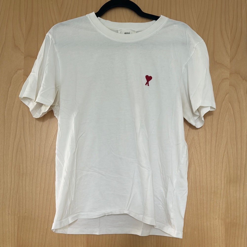 Ami White T-Shirt with Red Logo